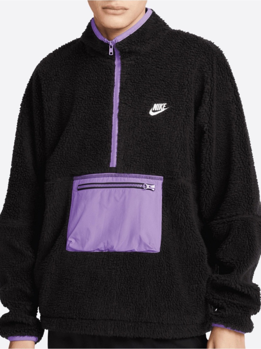 Nike Men’s Club Fleece 1/2 Zip Winterized Anorak Pullover, size Large NWOT🔥